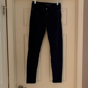 Tommy Hilfiger Dark Blue Mid Rise Corduroy Pants